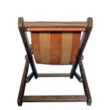 Brutalist leather lounge chair, 50s/60s