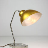 Lampe de table en or du milieu du siècle, années 1960