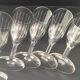6 chiseled glass champagne flutes