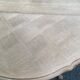 Extendable round Louis XV dining table, renovated in raw wood, 20th century, 200cm