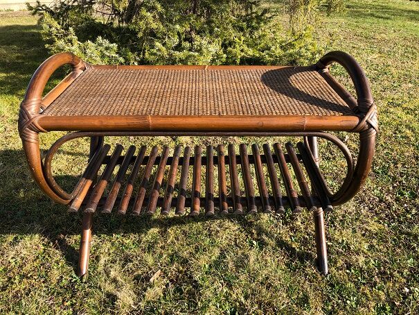 Vintage rattan coffee table