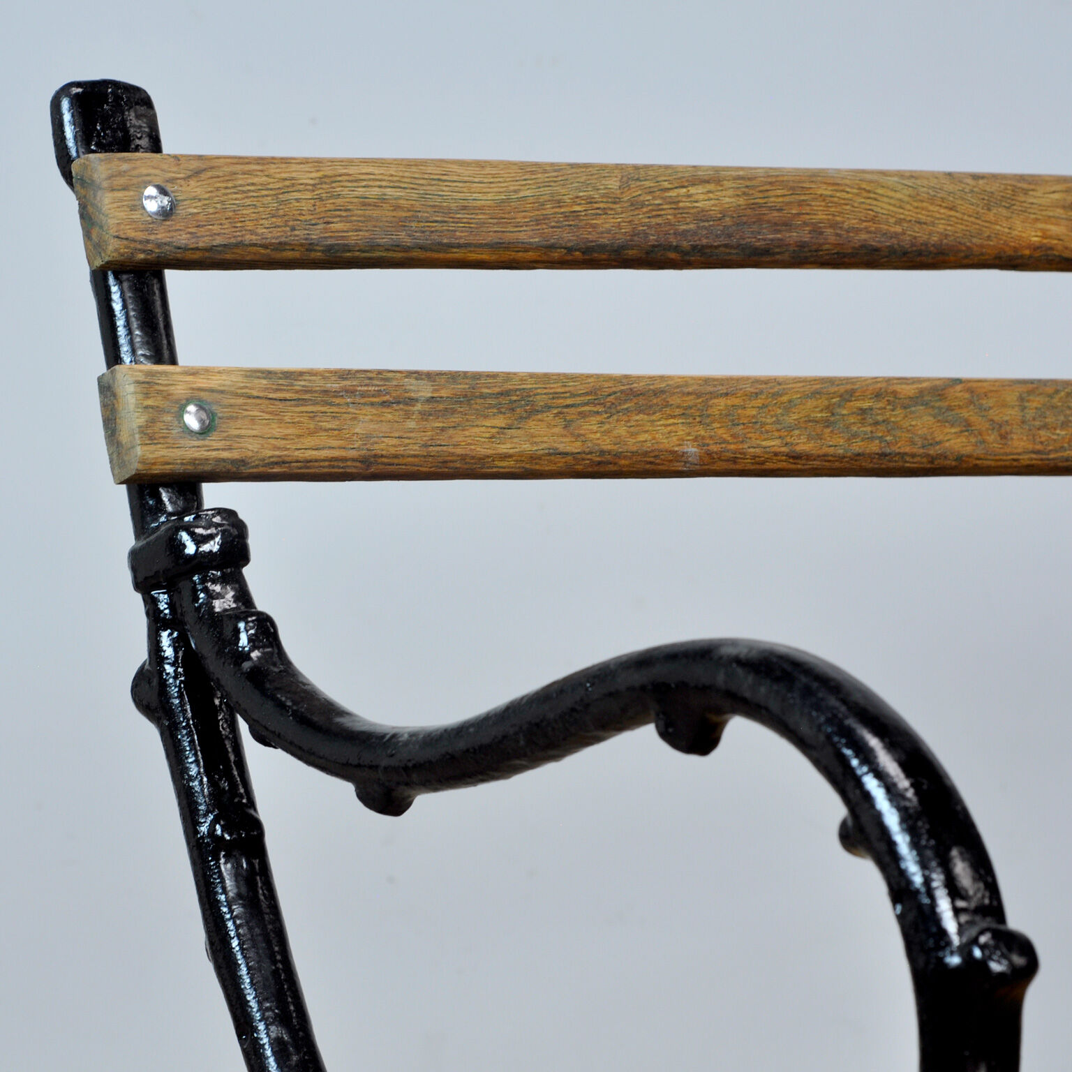 Cast iron and pine garden bench, 1930's