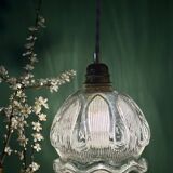 Vintage transparent glass suspension globe