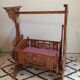 Solid teak carved swing cradle
