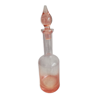 Bouteille carafe en verre rose