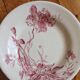 4 plates in iron earth opaque poppies, from Gien