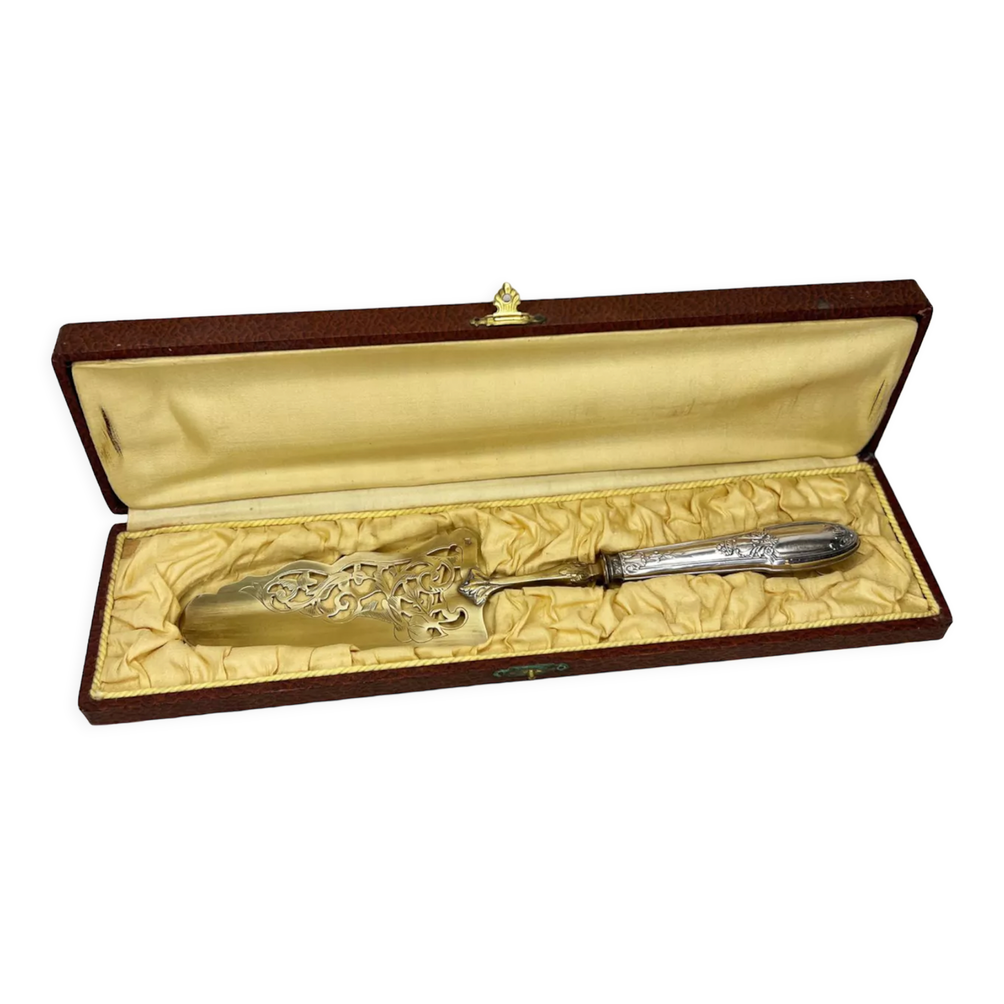 Silver metal pie shovel