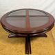 Vintage G-Plan Round Coffee Table & 4 Nested Stools | 1970s | Mahogany & Gl