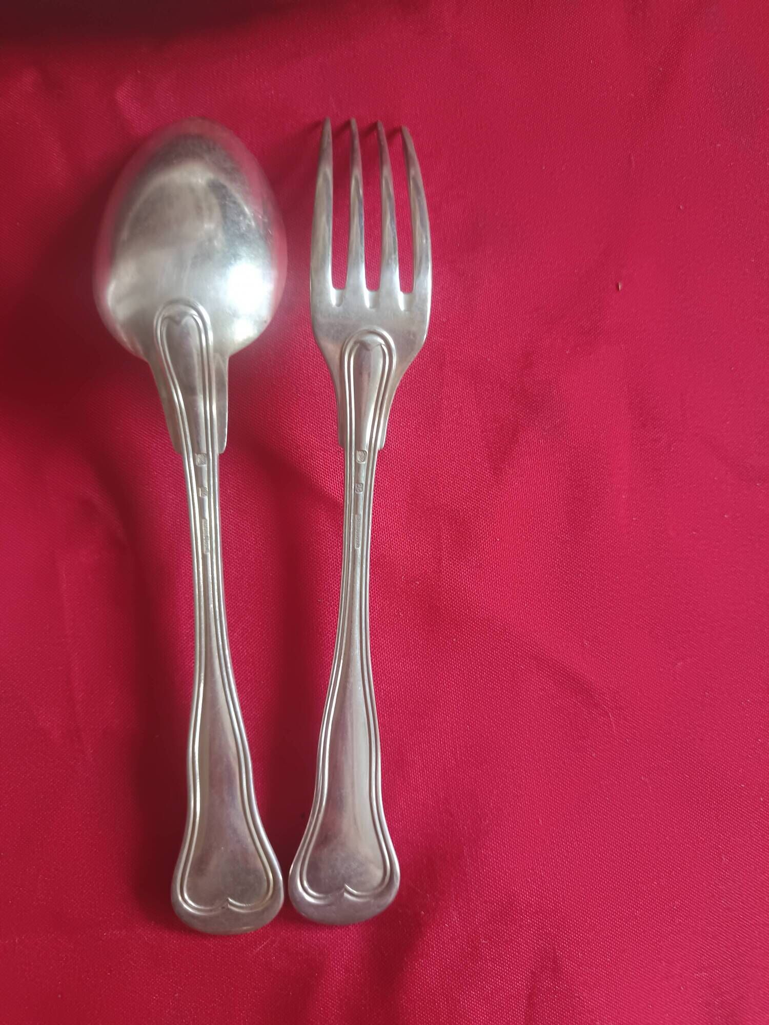 set of antique Cristofle cutlery model Chinon violin