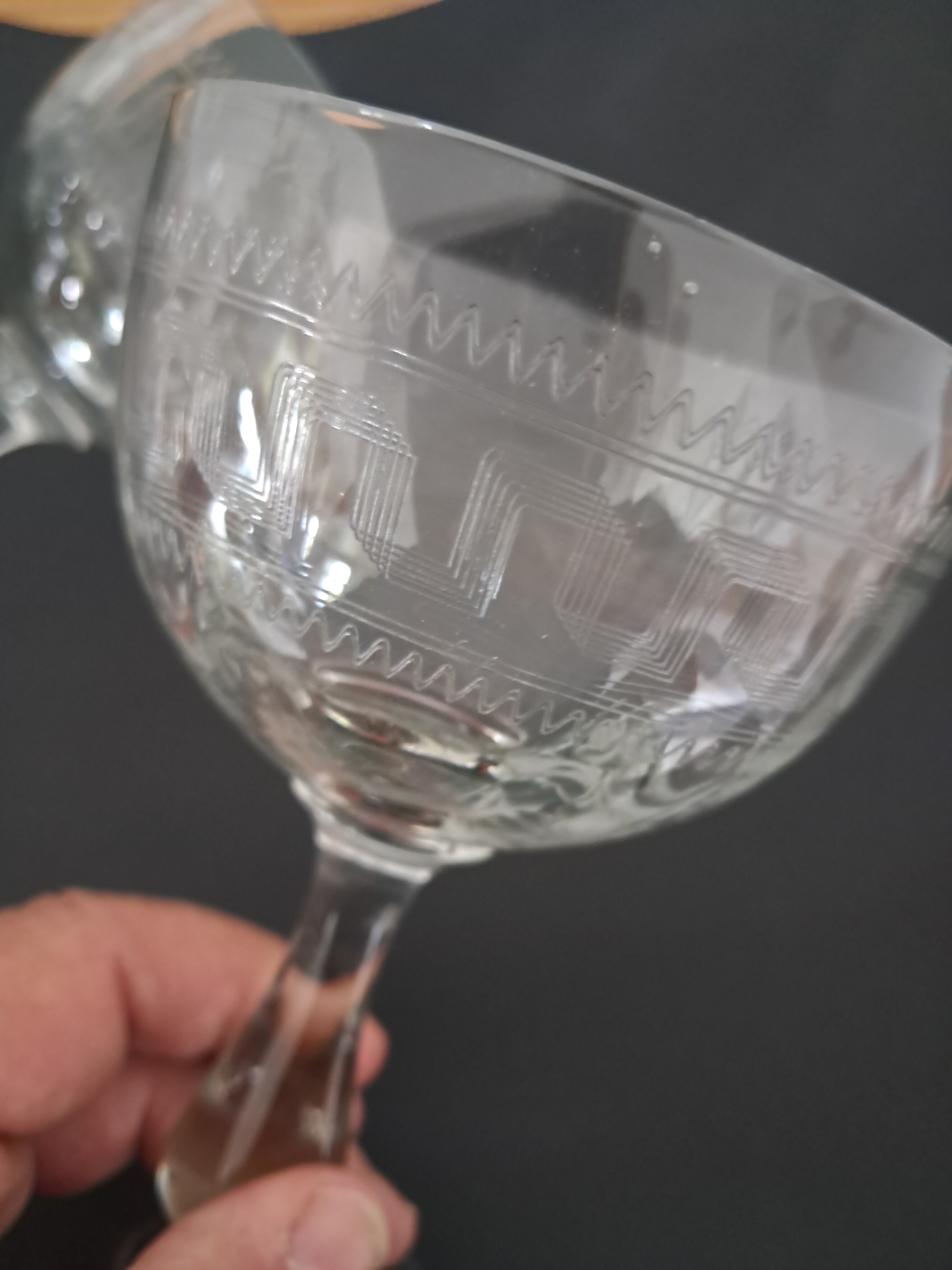 6 coupes  à champagne années 1900/1903 guilloches