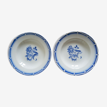 Set of two hollow plates Sarreguemines Canebiere vintage