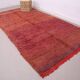 Burgundy Vintage Handmade Moroccan rug 180 x 336 cm - Berber wool Rug