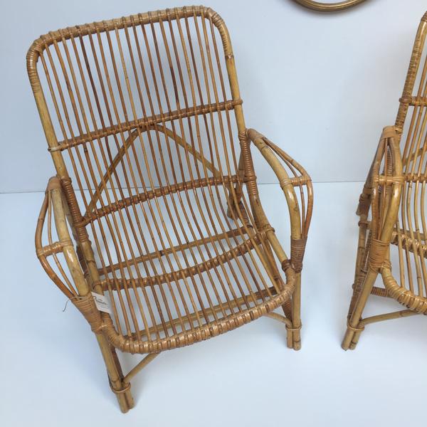 Pair of Vintage rattan chairs