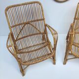 Pair of Vintage rattan chairs