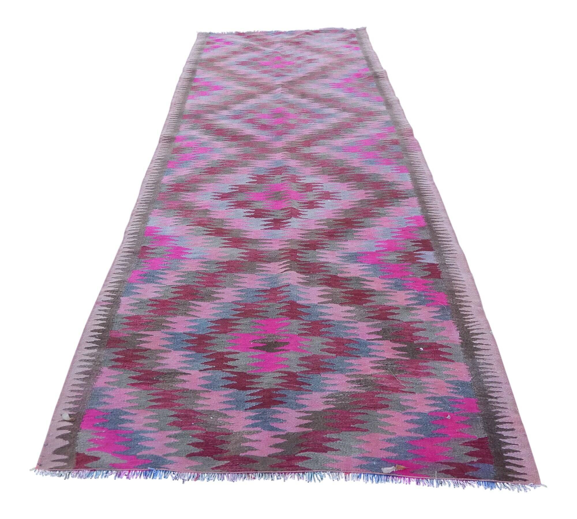 Vintage Turkish hallway rug 119x289 cm