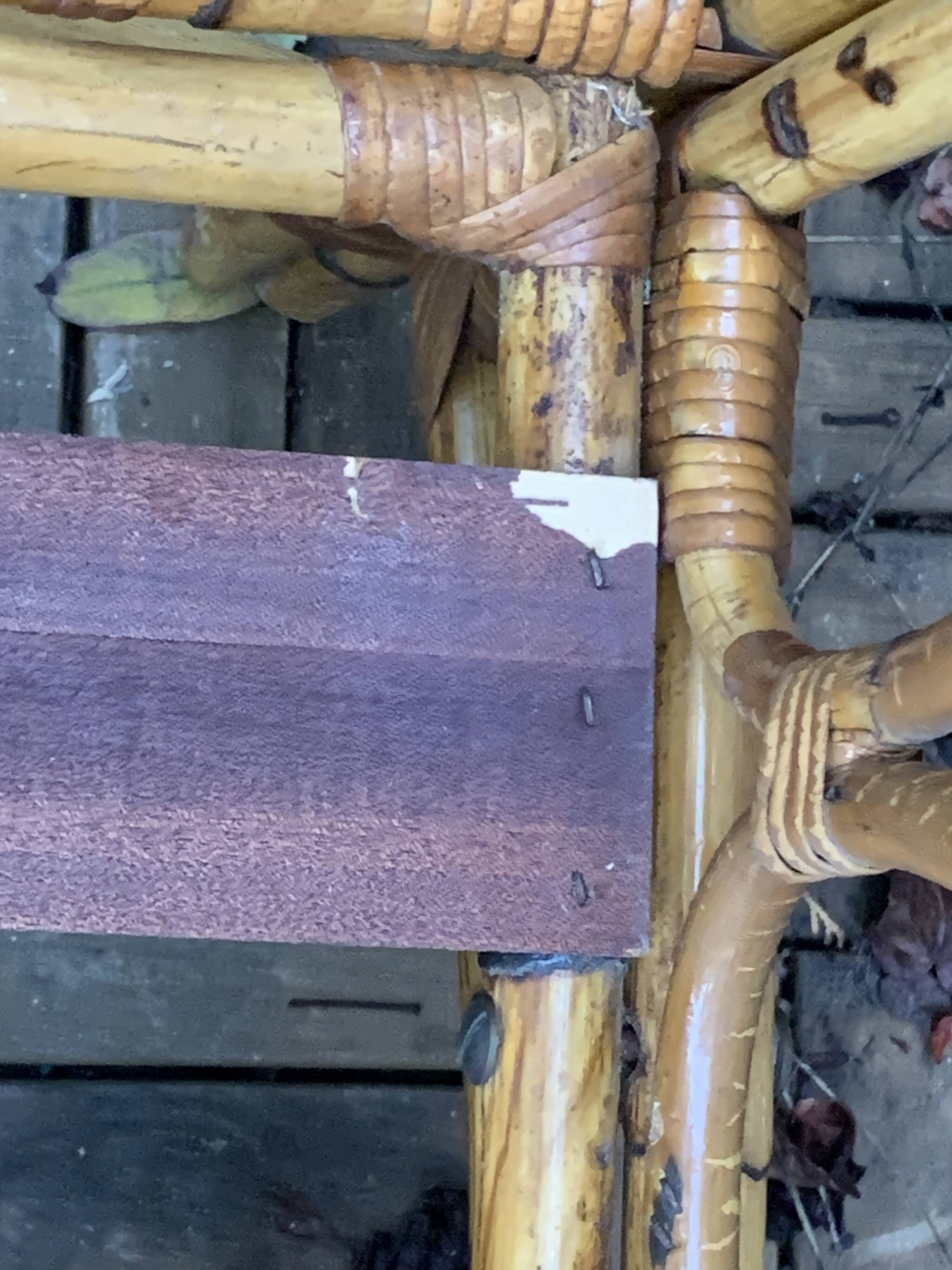 Vintage rattan baby bed 1960