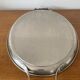 Ancien plateau de service jean couzon métal inox + anses bois vintage #c