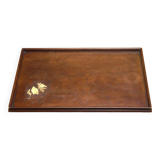 Plateau Indochine marqueterie de nacre décor d'oiseau 1900