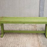 Vintage wooden bench grass green garden bench 140 cm