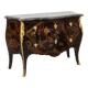 Lacquered chest of drawers with marble top. 1950s.