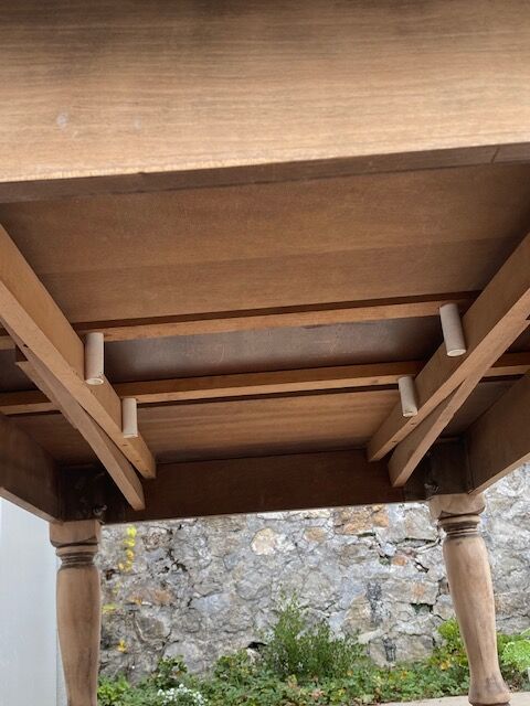 Sanded farmhouse table extension up to 2.54m