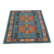 Spanish vintage wool rug with geometric patterns, 90 × 150 cm