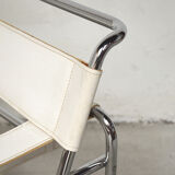 Fauteuil Wassily blanc par Marcel Breuer