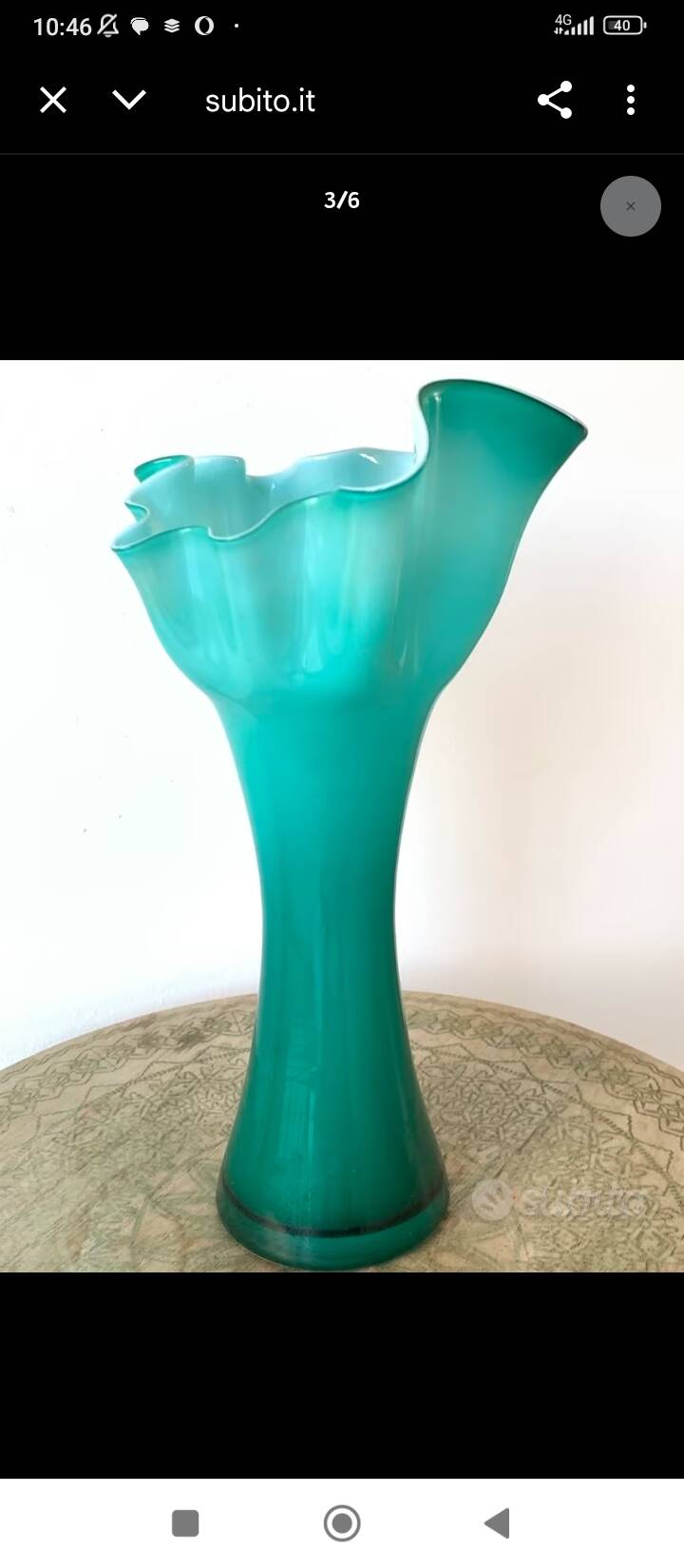 Murano glass vase