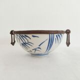 Asian bowl with metal frame imitating bamboo