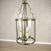 Suspension en métal et verre de style mi-siècle