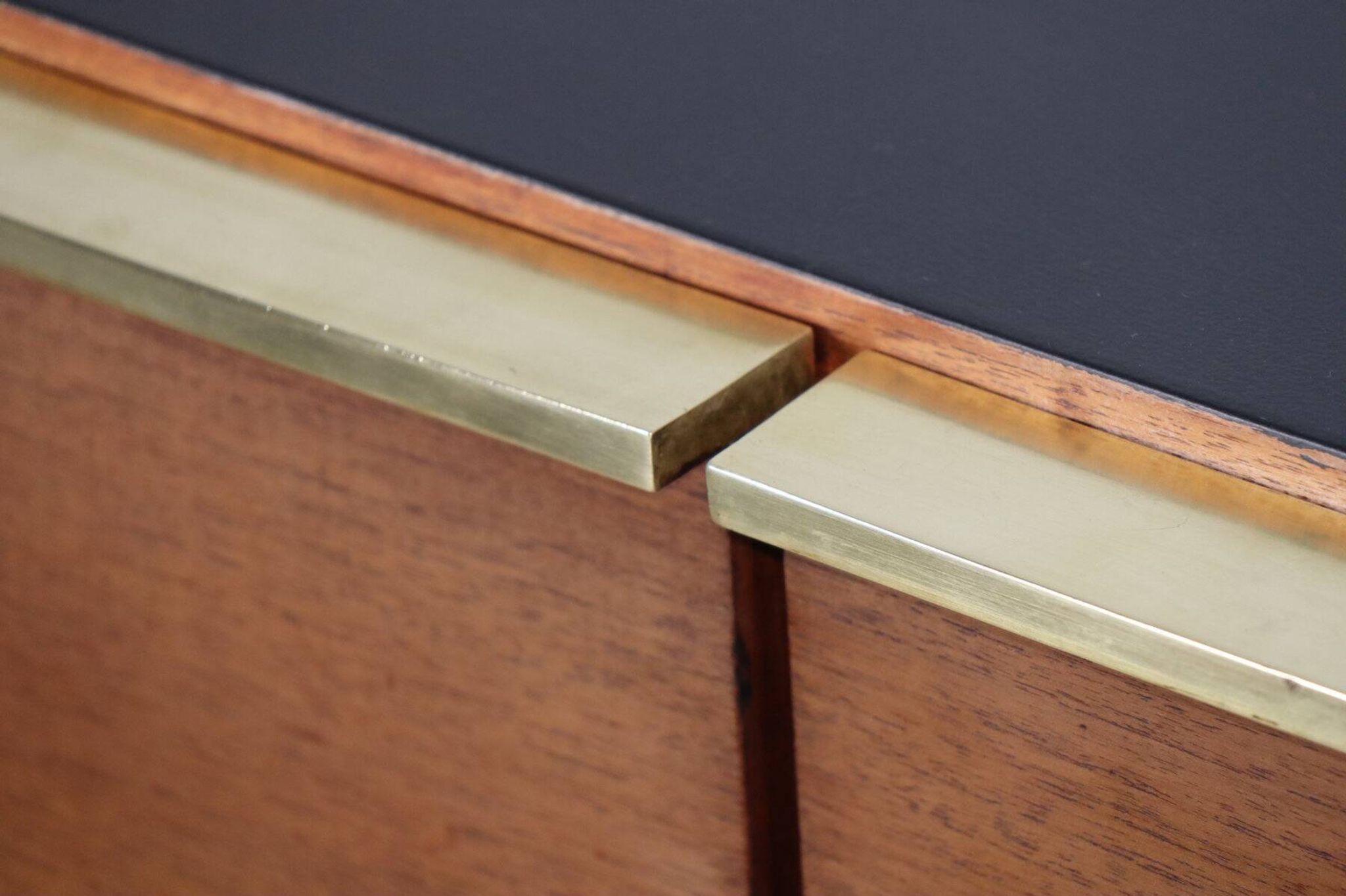 Vintage teak and brass enfilade - 1970s