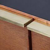 Enfilade vintage en teck et laiton - Années 70