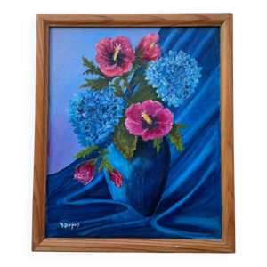 Tableau peinture bouquet - toile