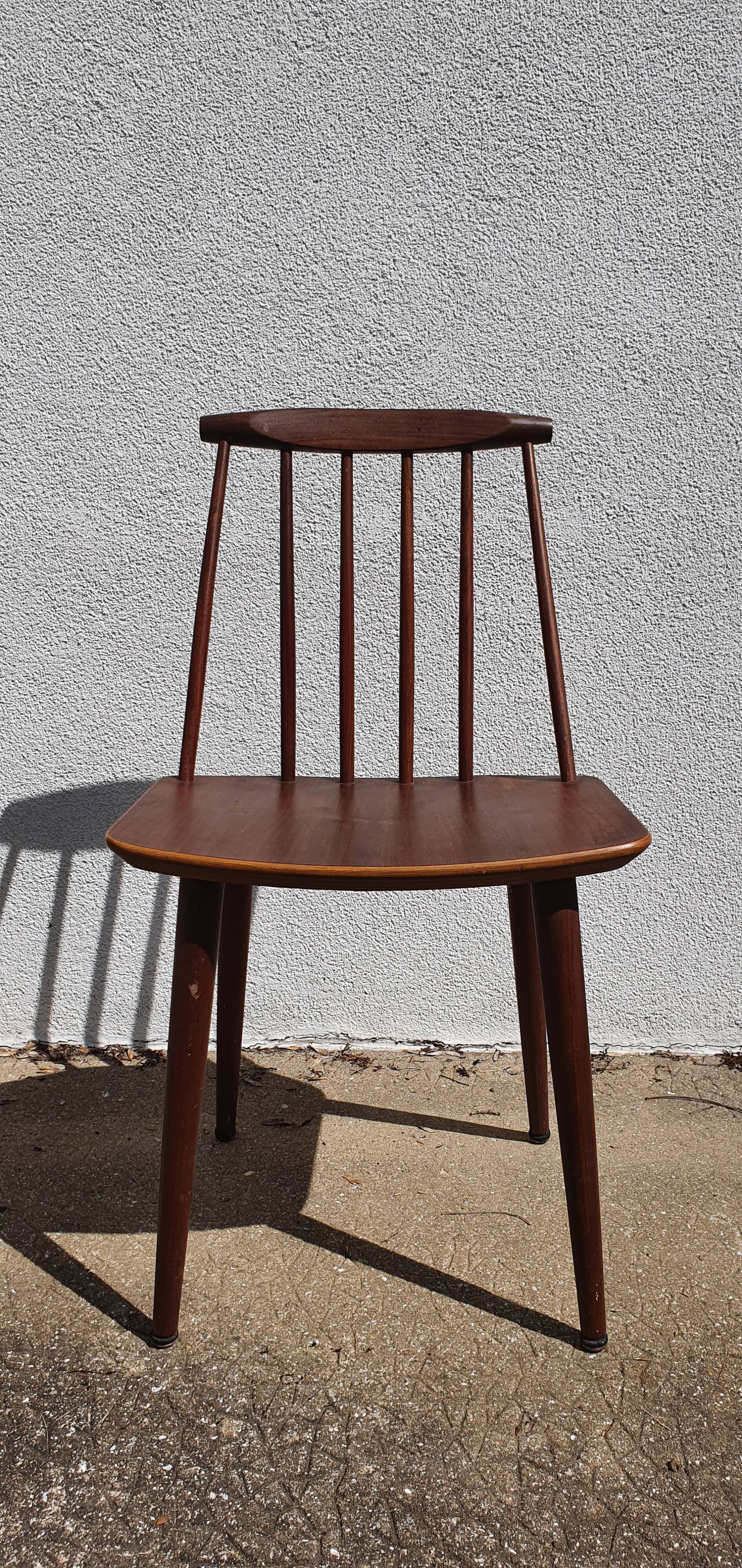 Teak chair J77 by FDB Møbelfabrik Folke Pålsson 1963