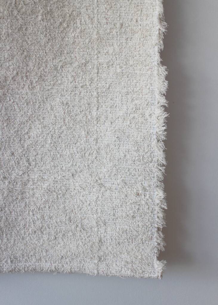 Handmade recycled cotton rug - hand-woven - 90 x 150 cm