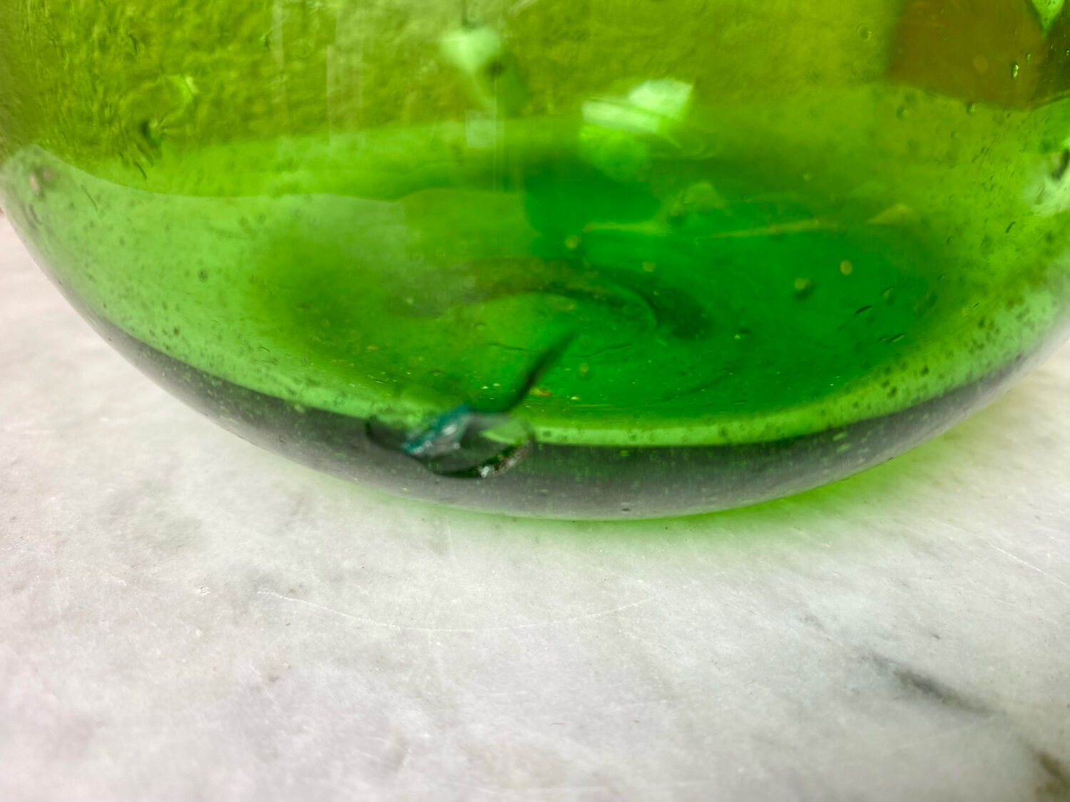 Blown glass rabbit's foot from Biot, France, vintage design from the 1960s.