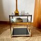 Gold metal side table, in the style of Maison Jansen, 1970s.
