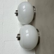 Set of Two Appliques / Ceiling lamps / Bedside table Lamps By Goffredo Reggiani