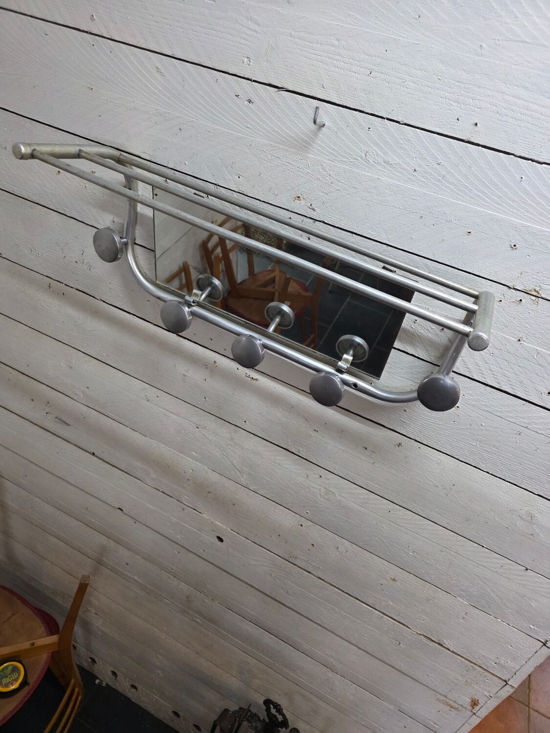 1960s aluminum coat rack