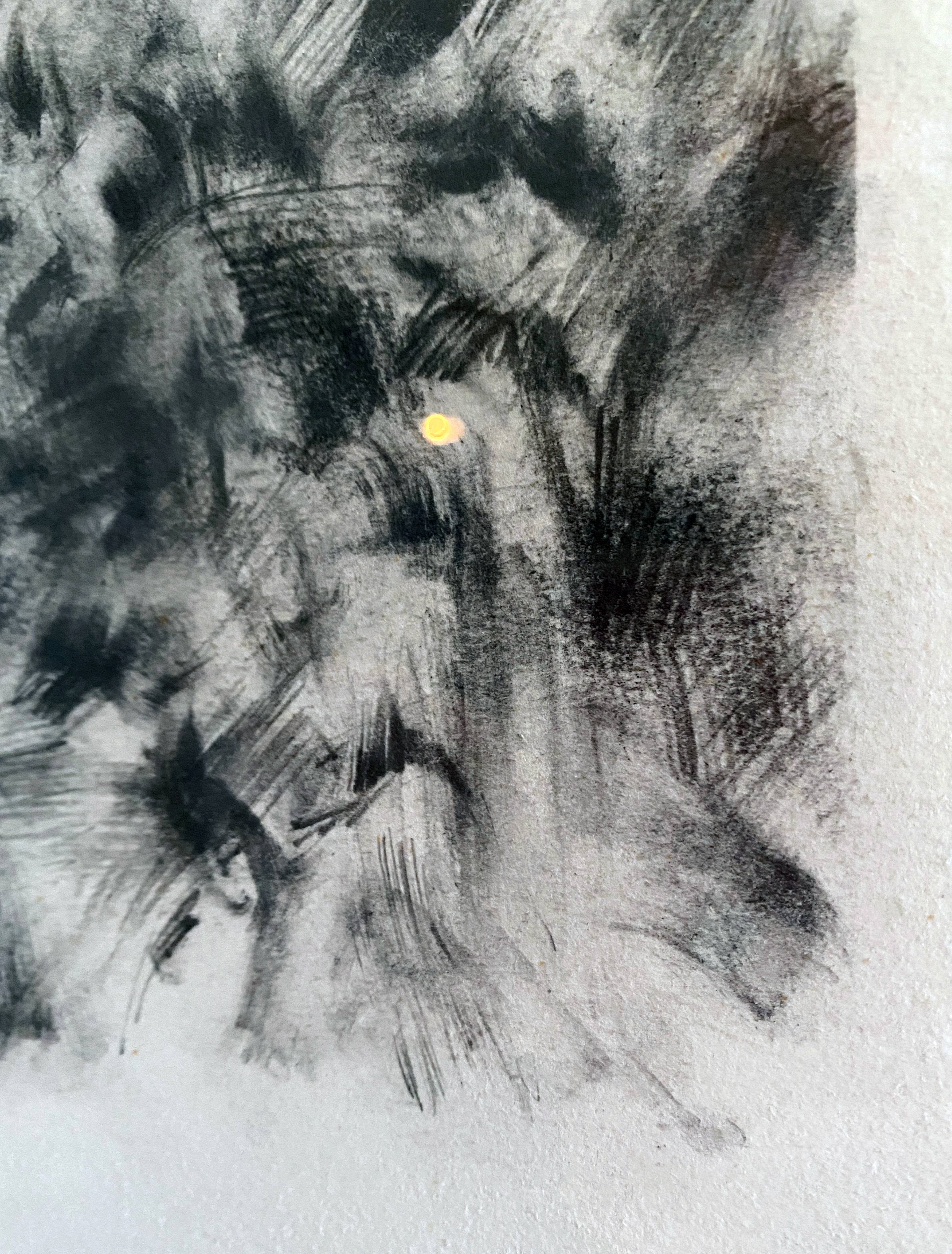 Lithograph 1882 "Foule" signed by Michel Houssin (born in 1941)