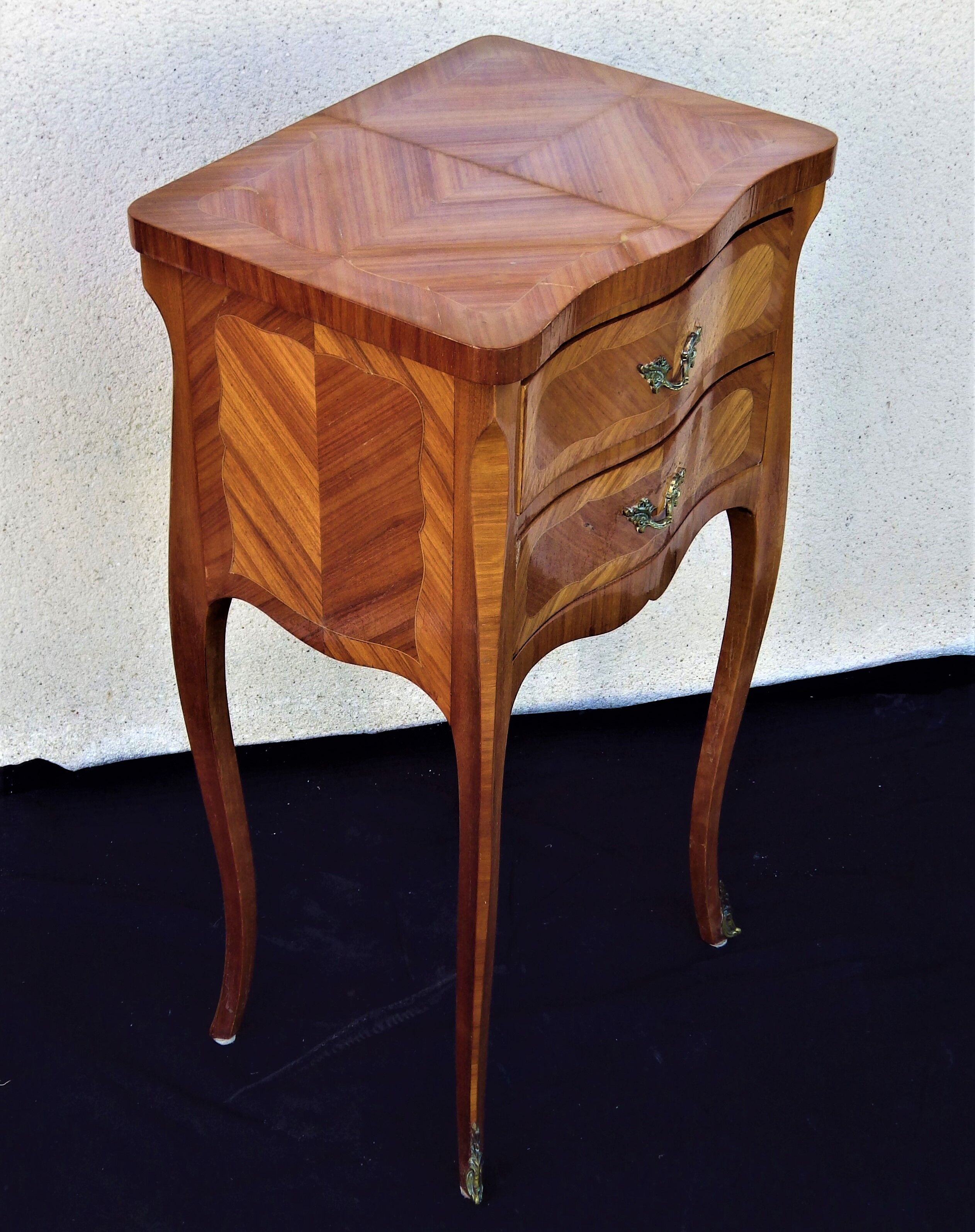 Inlaid Louis XV style bedside