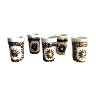 5 ceramic glasses