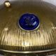 Large Jugendstil desk lamp with crystals