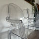 3 fauteuils style Kartell Louis Ghost transparents – Philippe Starck