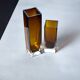 Pair of amber glass vases – Murano Sommerso style
