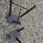 Tabouret tripode vintage style rustique