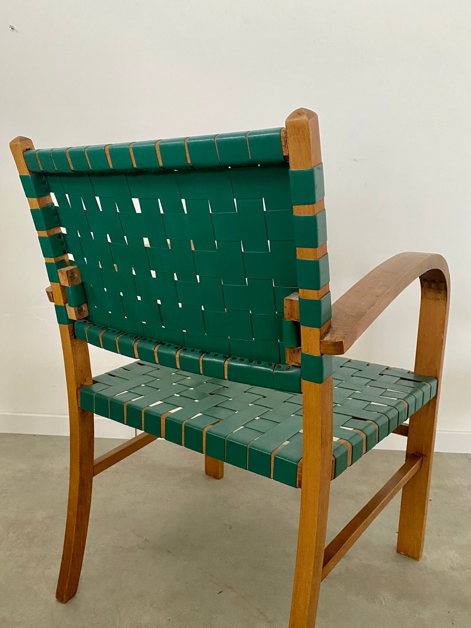 2 armchairs bridge vintage year 50 wood and vinyl