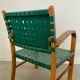 2 armchairs bridge vintage year 50 wood and vinyl