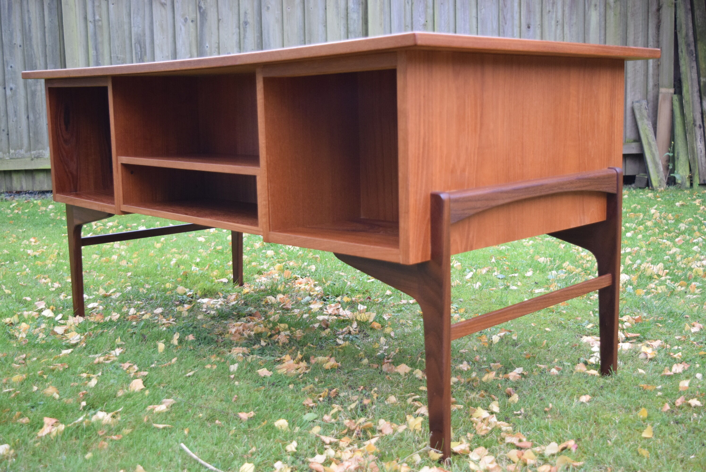 Mid-century Danish executive teak desk, 1960s