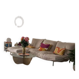 2-seater sofa + armchair + cuddly pouf by Cinna by Pascal Mourgue